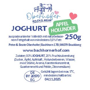 Joghurt Apfel Holunder