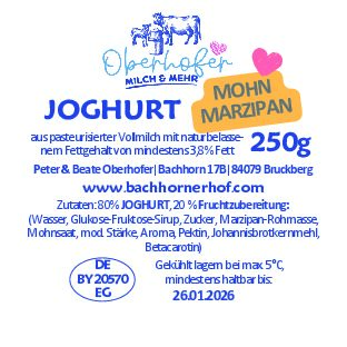 Joghurt Mohn Marzipan